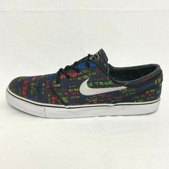 NIKE SB ZOOM Stefan JANOSKI CNVS QS Be True PRIDE Pack 702981-009 Mens 13 - Picture 3 of 12